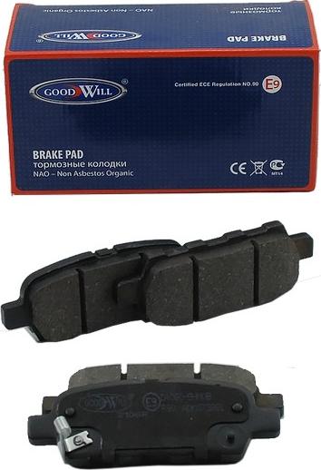 GoodWill 2106 R - Тормозные колодки, дисковые, комплект autosila-amz.com