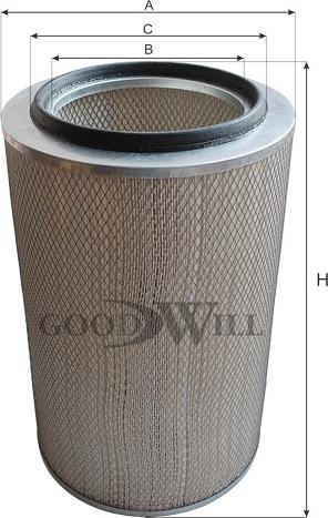 GoodWill AG 1003 - Фильтр воздушный (внешний) (аналог C301537 / A003094150467) autosila-amz.com