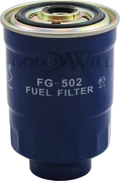 GoodWill FG 502 - Фильтр топливный GoodWill FG 502 Корея, Республика 1/20 шт. autosila-amz.com