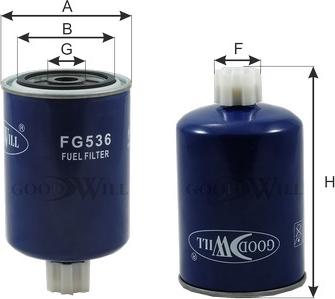 GoodWill FG 536 - Фильтр топливный КАМАЗ/ПАЗ GOODWILL FG 536 autosila-amz.com