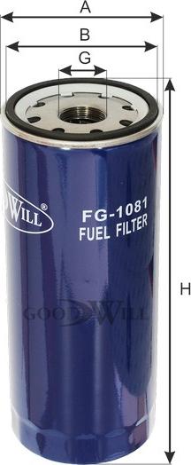 GoodWill FG 1081 - Фильтр топливный тонкой очистки autosila-amz.com