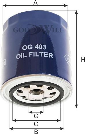 GoodWill OG 403 - Фильтр масляный двигателя autosila-amz.com