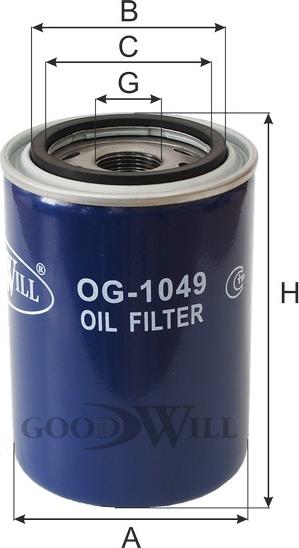 GoodWill OG 1049 - Масляный фильтр autosila-amz.com