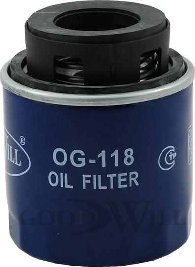 GoodWill OG 118 - Масляный фильтр autosila-amz.com