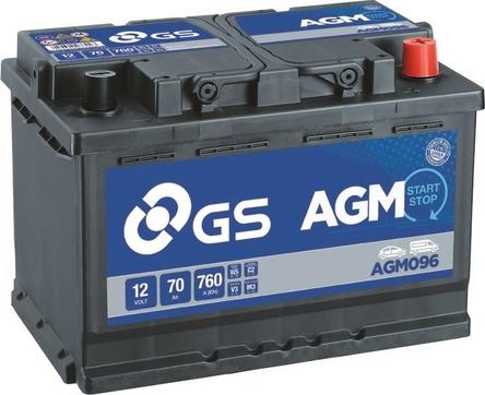 GS AGM096 - Стартерная аккумуляторная батарея, АКБ autosila-amz.com