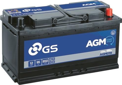GS AGM019 - Стартерная аккумуляторная батарея, АКБ autosila-amz.com