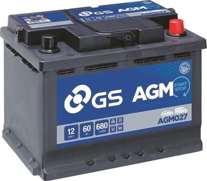 GS AGM027 - Стартерная аккумуляторная батарея, АКБ autosila-amz.com