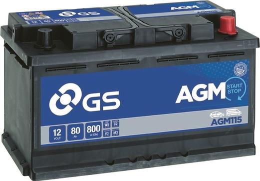 GS AGM115 - Стартерная аккумуляторная батарея, АКБ autosila-amz.com