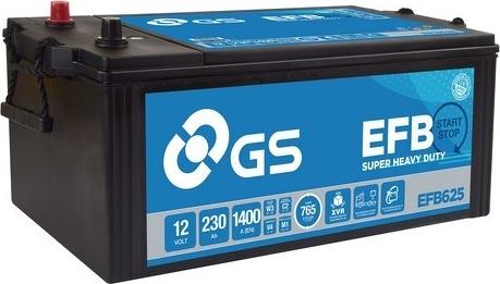 GS EFB625 - Стартерная аккумуляторная батарея, АКБ autosila-amz.com