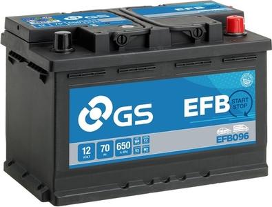 GS EFB096 - Стартерная аккумуляторная батарея, АКБ autosila-amz.com