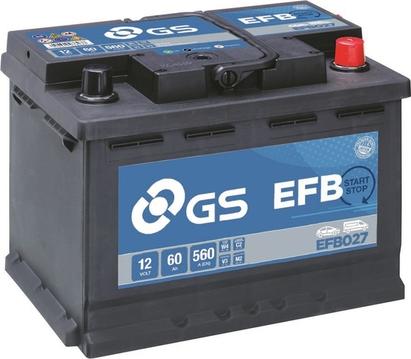 GS EFB027 - Стартерная аккумуляторная батарея, АКБ autosila-amz.com