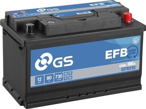 GS EFB115 - Стартерная аккумуляторная батарея, АКБ autosila-amz.com