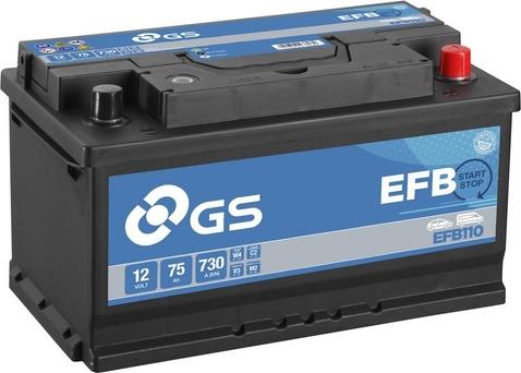 GS EFB110 - Стартерная аккумуляторная батарея, АКБ autosila-amz.com