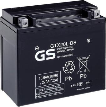 GS GS-GTX20L-BS - Стартерная аккумуляторная батарея, АКБ autosila-amz.com