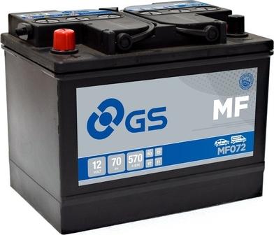 GS MF072 - Стартерная аккумуляторная батарея, АКБ autosila-amz.com