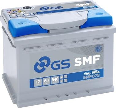 GS SMF078 - Стартерная аккумуляторная батарея, АКБ autosila-amz.com