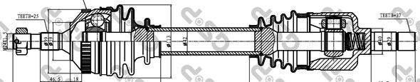 GSP 245178 - Приводной вал autosila-amz.com