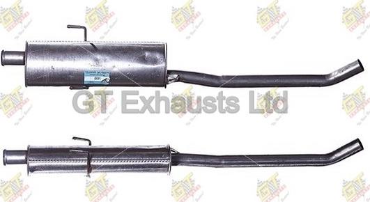 GT Exhausts GCN365 - Средний глушитель выхлопных газов autosila-amz.com
