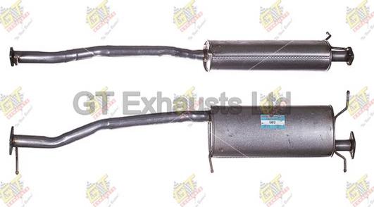 GT Exhausts GKA013 - Средний глушитель выхлопных газов autosila-amz.com