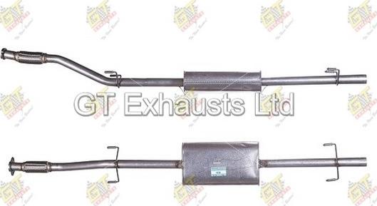 GT Exhausts GMZ348 - Средний глушитель выхлопных газов autosila-amz.com