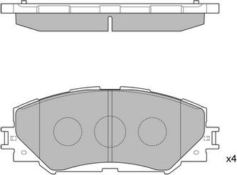 Roulunds Rubber 838781 - Тормозные колодки, дисковые, комплект autosila-amz.com