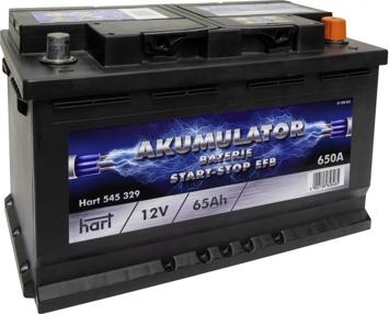 Hart 545 329 - Стартерная аккумуляторная батарея, АКБ autosila-amz.com