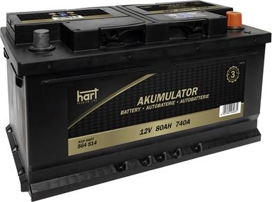 Hart 564 514 - Стартерная аккумуляторная батарея, АКБ autosila-amz.com