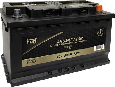 Hart 564 515 - Стартерная аккумуляторная батарея, АКБ autosila-amz.com
