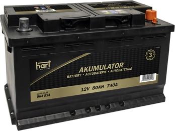 Hart 564 534 - Стартерная аккумуляторная батарея, АКБ autosila-amz.com