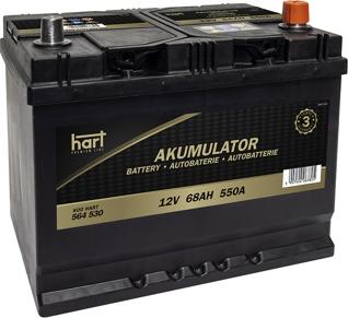 Hart 564 530 - Стартерная аккумуляторная батарея, АКБ autosila-amz.com