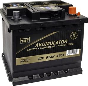 Hart 564 527 - Стартерная аккумуляторная батарея, АКБ autosila-amz.com
