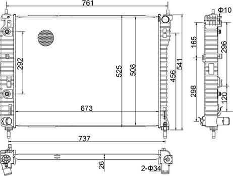 Hart 644 084 - Радиатор, охлаждение двигателя autosila-amz.com