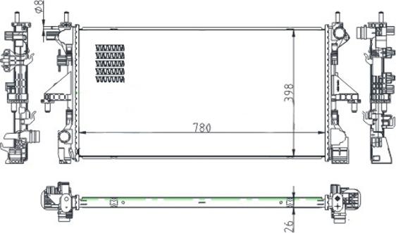 Hart 643 013 - Радиатор, охлаждение двигателя autosila-amz.com