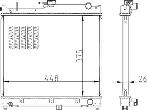 Hart 643 020 - Радиатор, охлаждение двигателя autosila-amz.com