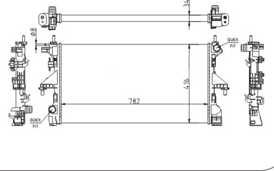 Hart 642 966 - Радиатор, охлаждение двигателя autosila-amz.com