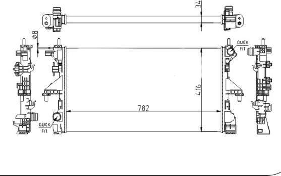 Hart 642 967 - Радиатор, охлаждение двигателя autosila-amz.com