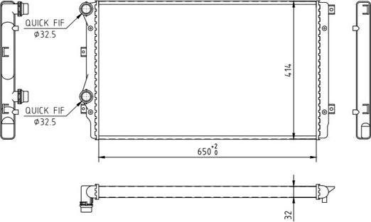 Hart 605 992 - Радиатор, охлаждение двигателя autosila-amz.com