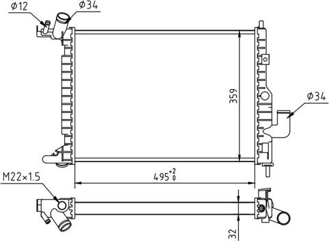 Hart 605 980 - Радиатор, охлаждение двигателя autosila-amz.com