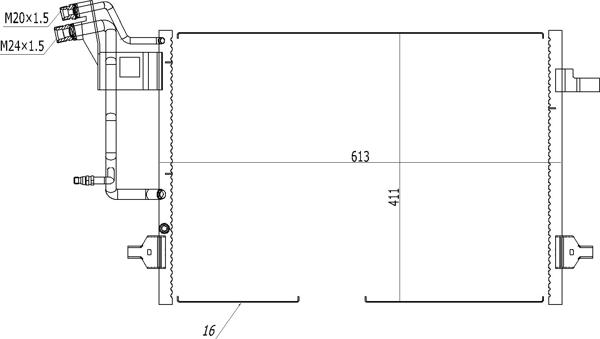 Hart 605 747 - Конденсатор кондиционера autosila-amz.com