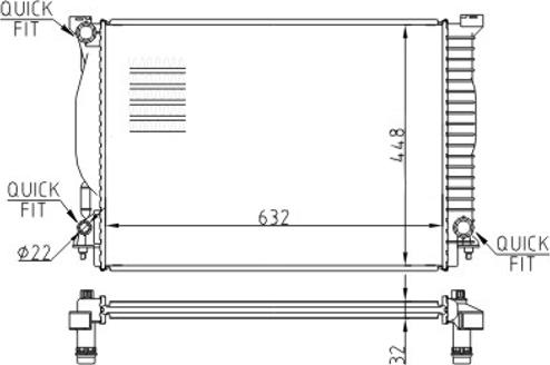 Hart 606 963 - Радиатор, охлаждение двигателя autosila-amz.com