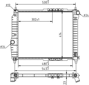 Hart 606 412 - Радиатор, охлаждение двигателя autosila-amz.com