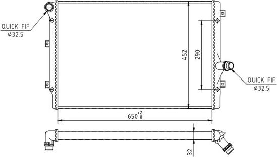 Hart 606 522 - Радиатор, охлаждение двигателя autosila-amz.com