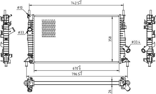 Hart 606 831 - Радиатор, охлаждение двигателя autosila-amz.com