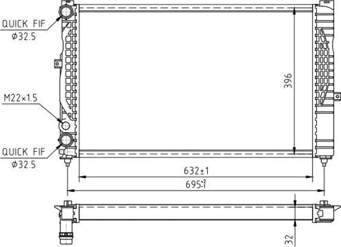 Hart 600 932 - Радиатор, охлаждение двигателя autosila-amz.com