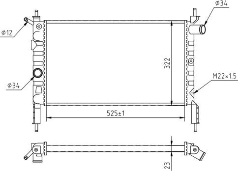 Hart 600 095 - Радиатор, охлаждение двигателя autosila-amz.com