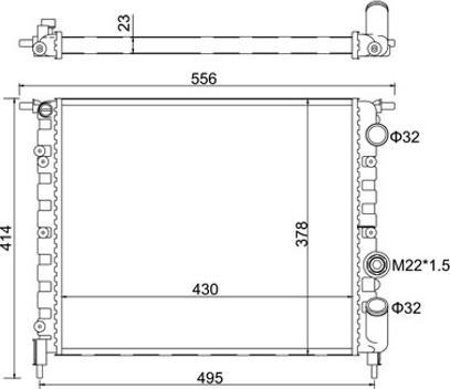 Hart 601 448 - Радиатор, охлаждение двигателя autosila-amz.com