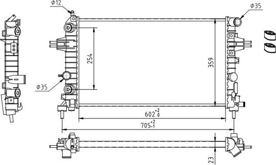 Hart 608 130 - Радиатор, охлаждение двигателя autosila-amz.com