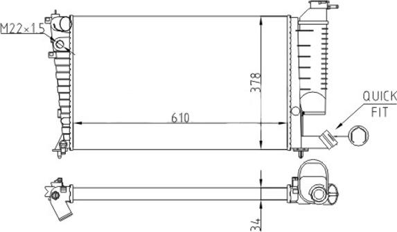 Hart 608 359 - Радиатор, охлаждение двигателя autosila-amz.com