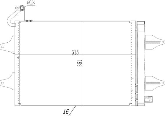 Hart 603 518 - Конденсатор кондиционера autosila-amz.com