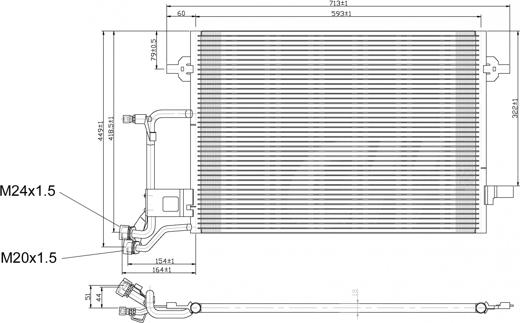 Hart 603 524 - Конденсатор кондиционера autosila-amz.com